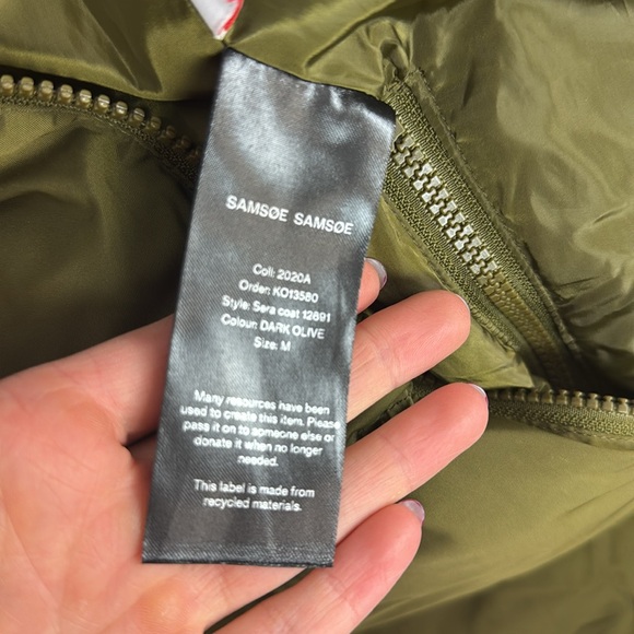 Samsoe samsoe green puffer coat - Picture 5 of 7